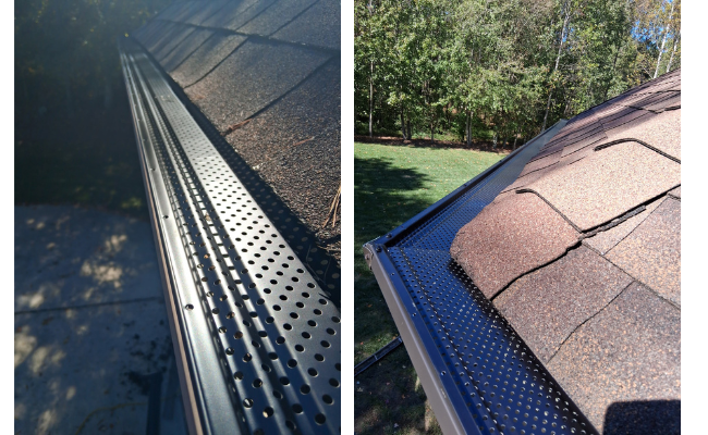 gutter guard installation by Village Roofs gutter guard installation by Village Roofs